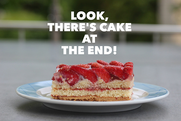 Cake in the blog post